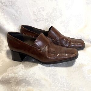 Women’s Brown Leather Loafers Tamaris size 38